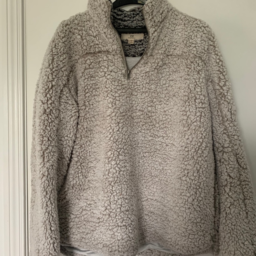Light grey Sherpa pullover